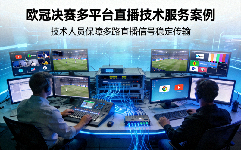 欧冠决赛多平台直播技术服务案例 - 技术人员保障多路直播信号稳定传输